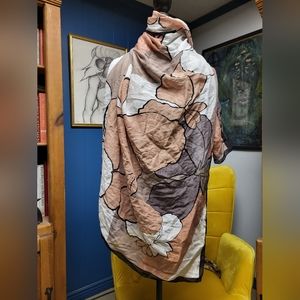 Floral Scarf Neutral Colored